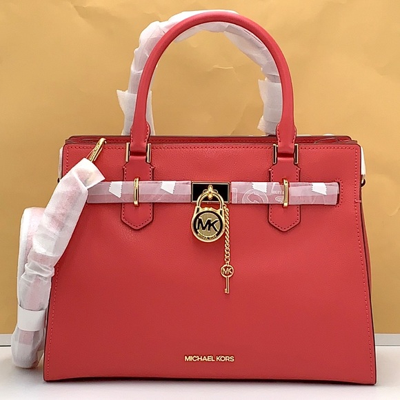 MICHAEL KORS HAMILTON MEDIUM SATCHEL COLOR: LIGHT BERRY SHERBET NWT - Picture 6 of 14